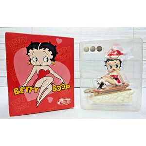 Betty Boop San Francisco Music Box Co Wish You a Merry Christmas on Sled w/Dog